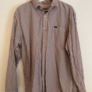 Men's Striped Black and White Shirt
